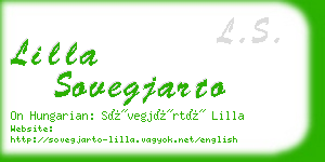 lilla sovegjarto business card